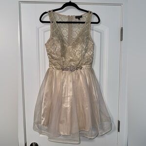 Beautiful, gold, formal dress. Perfect for dances or formal events!